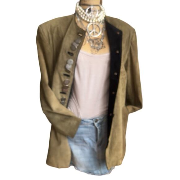 VTG - VINTAGE  ECHTES LEDER women's echtes leder suede WESTERN jacket SIZE 38 - Picture 15 of 15